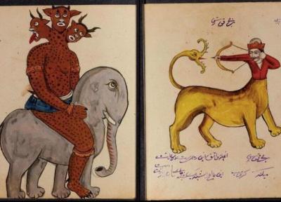 نقاشی هایی از اجنه ایرانی در یک کتاب رمّالی!