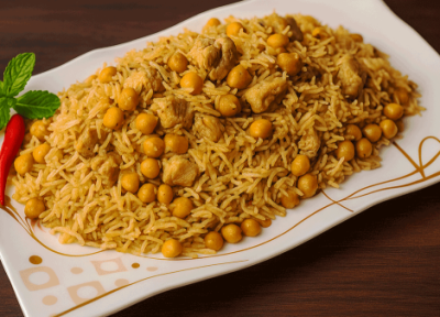 طرز تهیه نخود پلو با نخود آبگوشتی مجلسی با مرغ و گوشت
